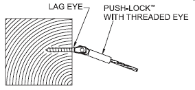pushlock threaded eye, lag eye
